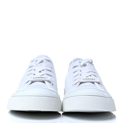 Chanel Mixed Fibers Low Top Sneakers 36 White 4 of 8