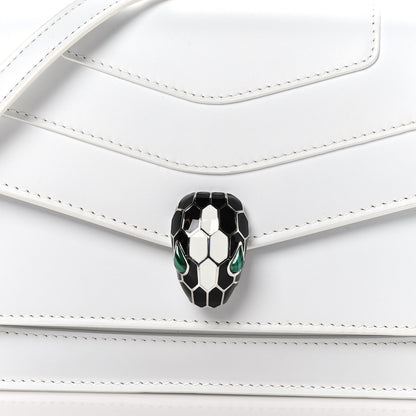 Bulgari Calfskin Serpenti Forever East West Shoulder Bag White 10 of 10