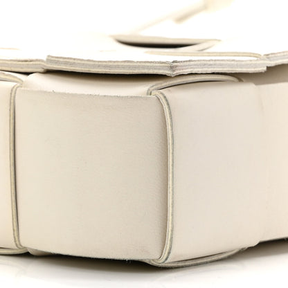 Bottega Veneta Lambskin Maxi Intrecciato Cassette Crossbody Bag White 9 of 9