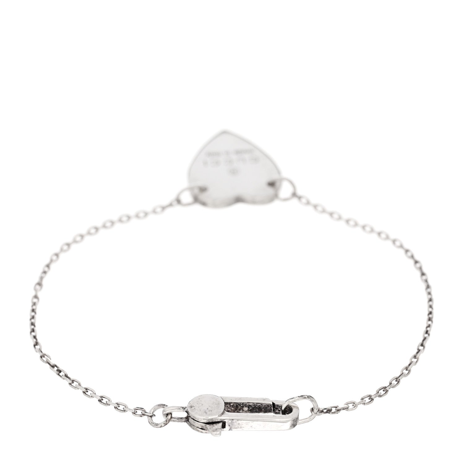 Gucci Sterling Silver Trademark Heart Bracelet 2 of 4