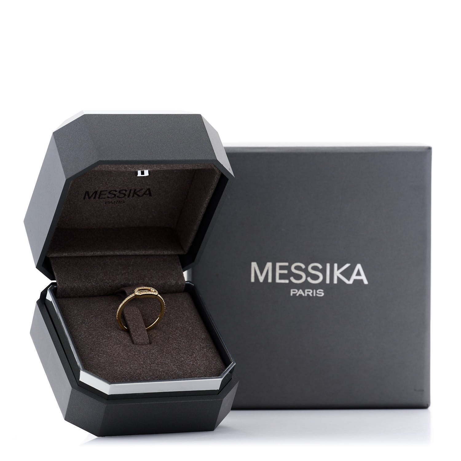 Messika 18K Yellow Gold Diamond Move Uno Pave Ring 54 7 6 of 6
