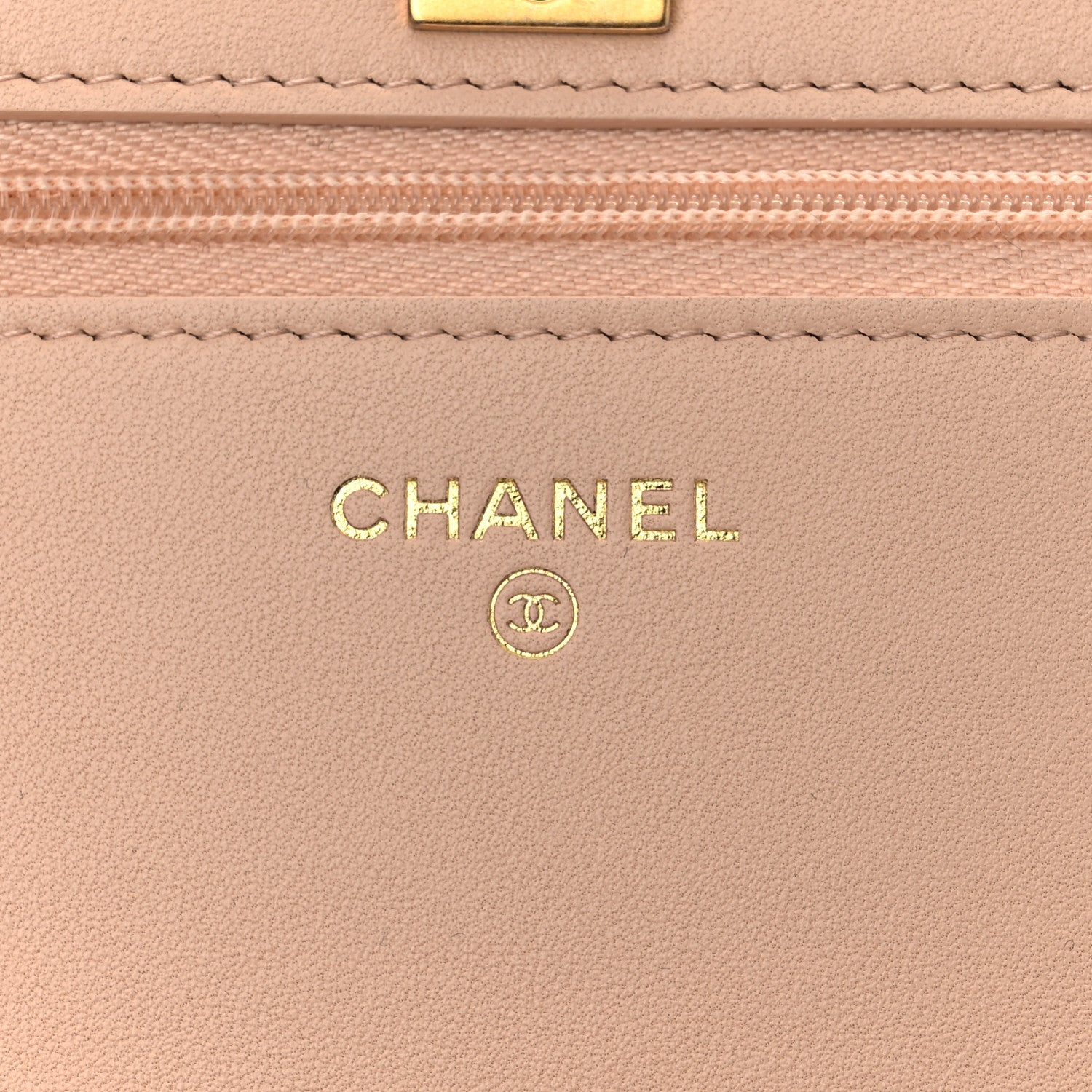 Chanel Lambskin Quilted CC Camellia Crush Wallet on Chain WOC Light Beige 5 of 10