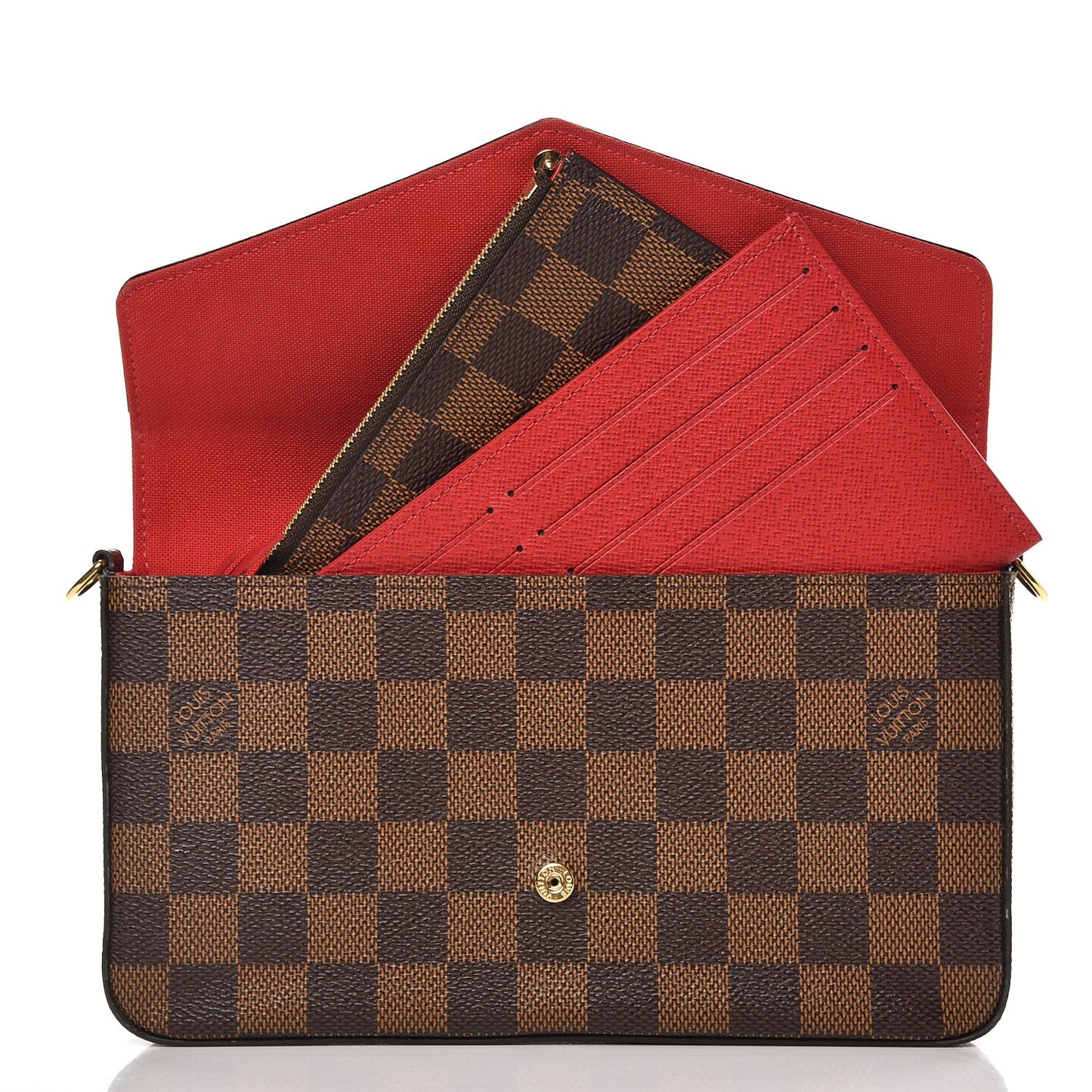 Damier Ebene Pochette Felicie Chain Wallet