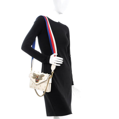 Gucci Nappa Pearl Studded Mini Queen Margaret Broadway Shoulder Bag Mystic White 2 of 13