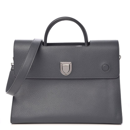 Christian Dior Bullcalf Large Diorever Flap Meteorite Grey 1 of 12