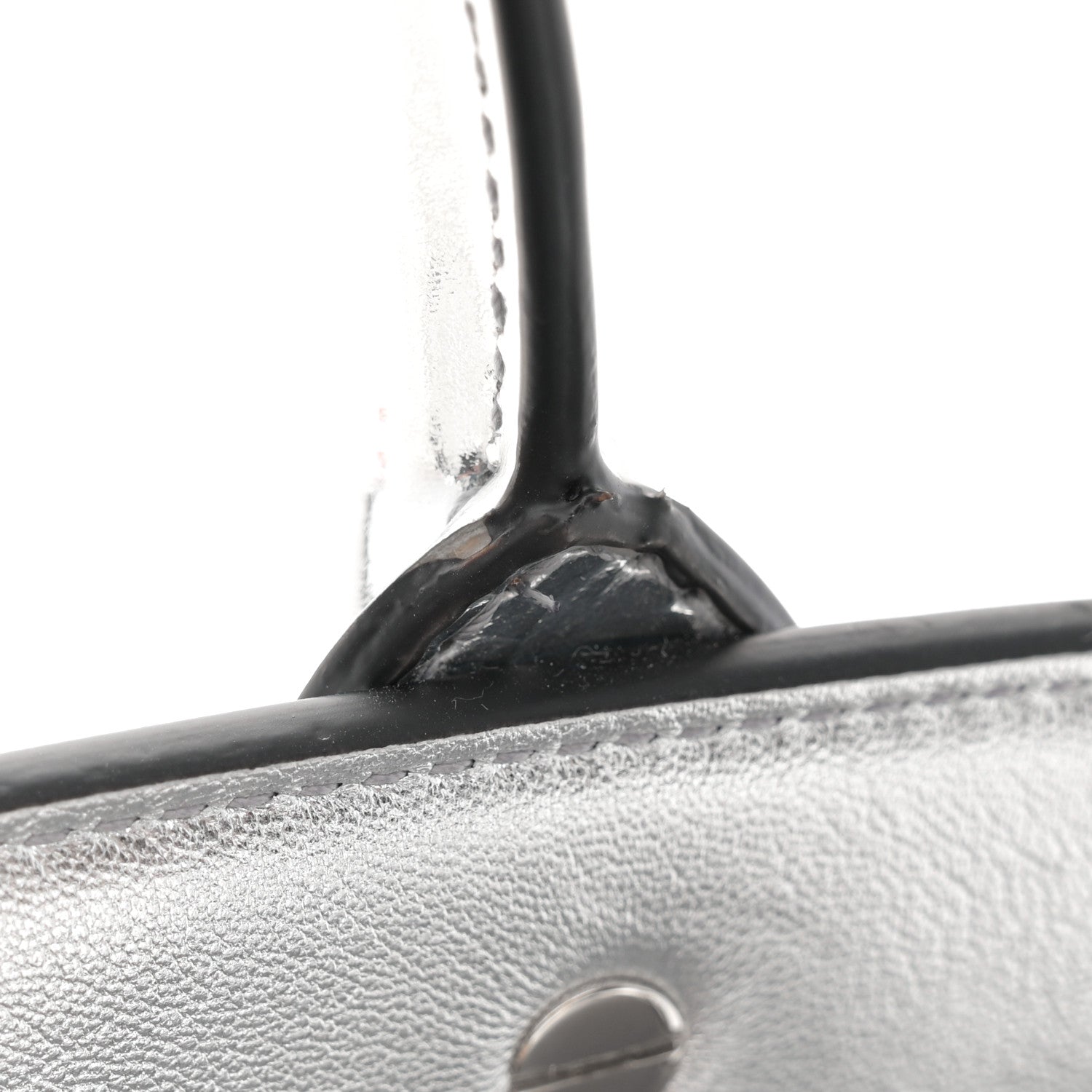 Salvatore Ferragamo Metallic Calfskin Small The Studio Box Bag Argento 13 of 13