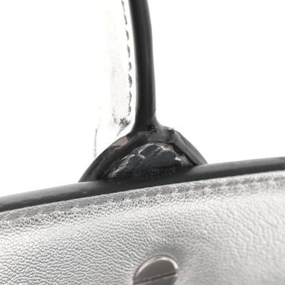 Salvatore Ferragamo Metallic Calfskin Small The Studio Box Bag Argento 13 of 13