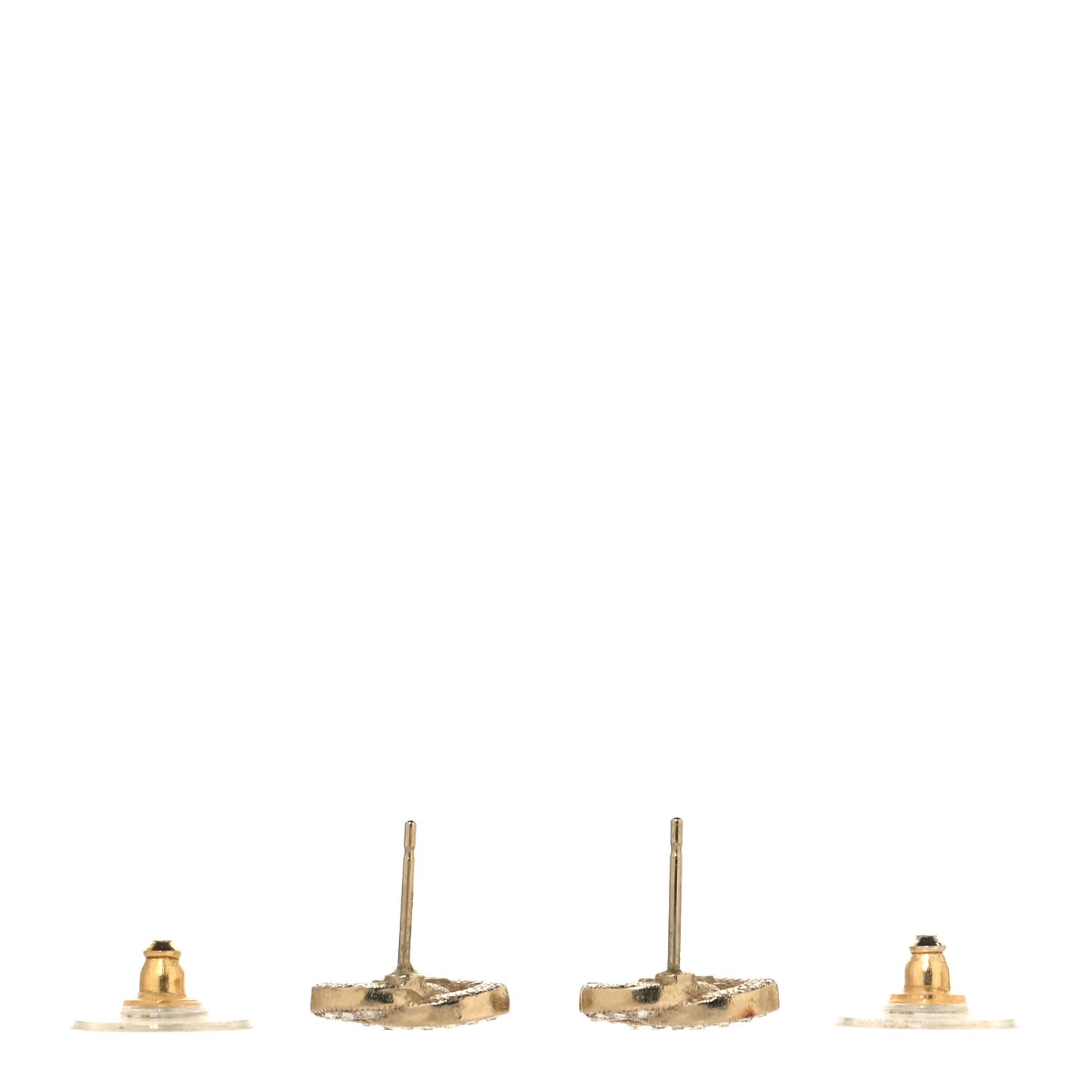 Crystal Mini Timeless CC Earrings Light Gold