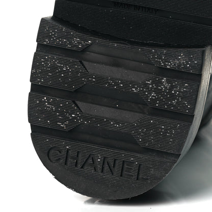 Chanel Lambskin Shearling Short Boots 38 Black 7 of 8