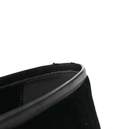Gucci Velvet Horsebit Womens Jordaan Loafers 37 Black 11 of 14