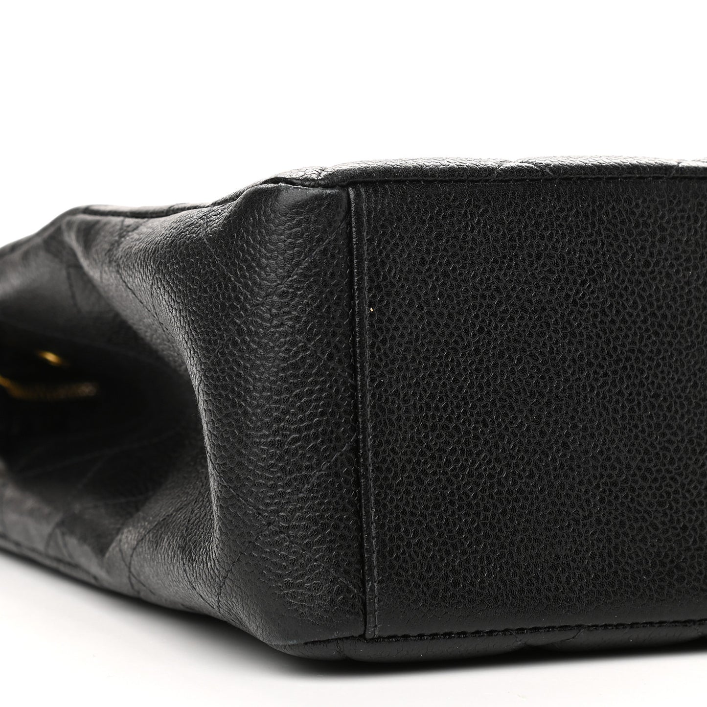 Caviar Quilted Shoulder Bag Black