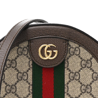 Gucci GG Supreme Monogram Web Mini Ophidia Round Shoulder Bag Brown 8 of 10