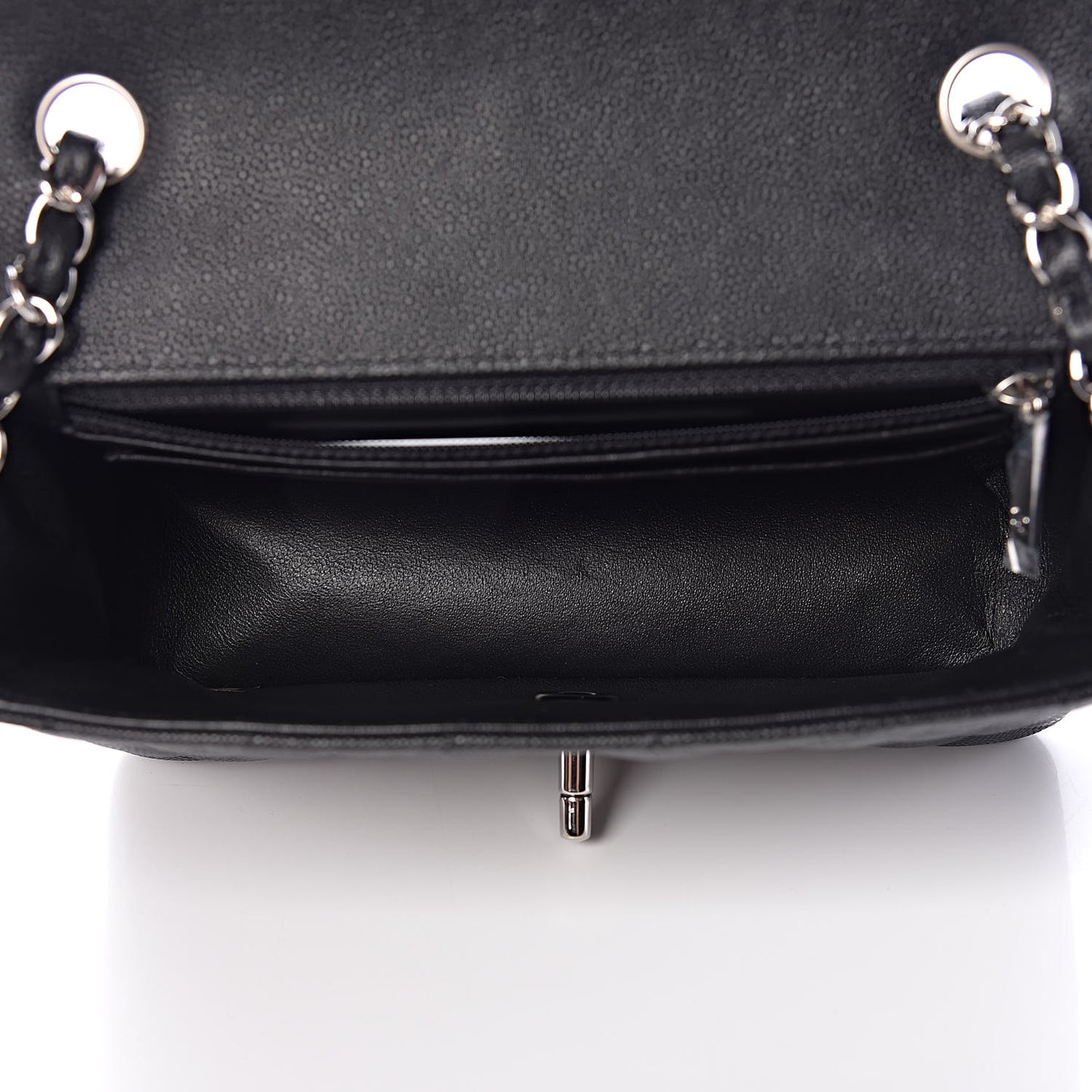 Caviar Quilted Mini Rectangular Flap Black