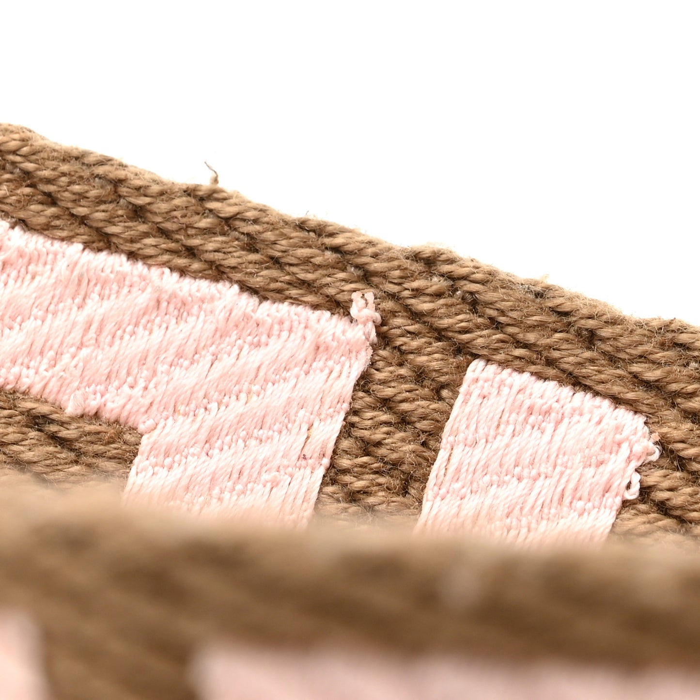 Ribbon Vitello Century FF 1974 Embroidered Adjustable Strap You Fango Rosa Confetto Chocolate
