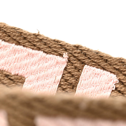 Fendi Ribbon Vitello Century FF 1974 Embroidered Adjustable Strap You Fango Rosa Confetto Chocolate 7 of 8