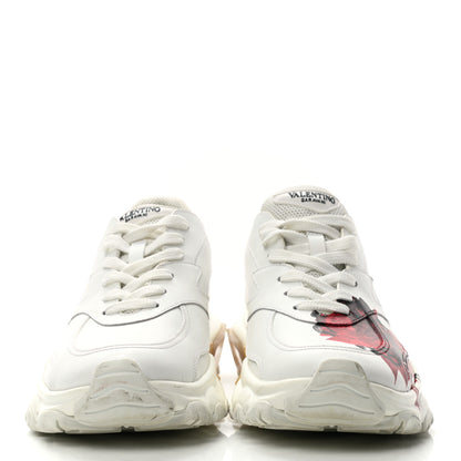 Valentino Garavani X UNDERCOVER Calfskin Womens Flower Print Bounce Sneakers 39 White Red 2 of 10
