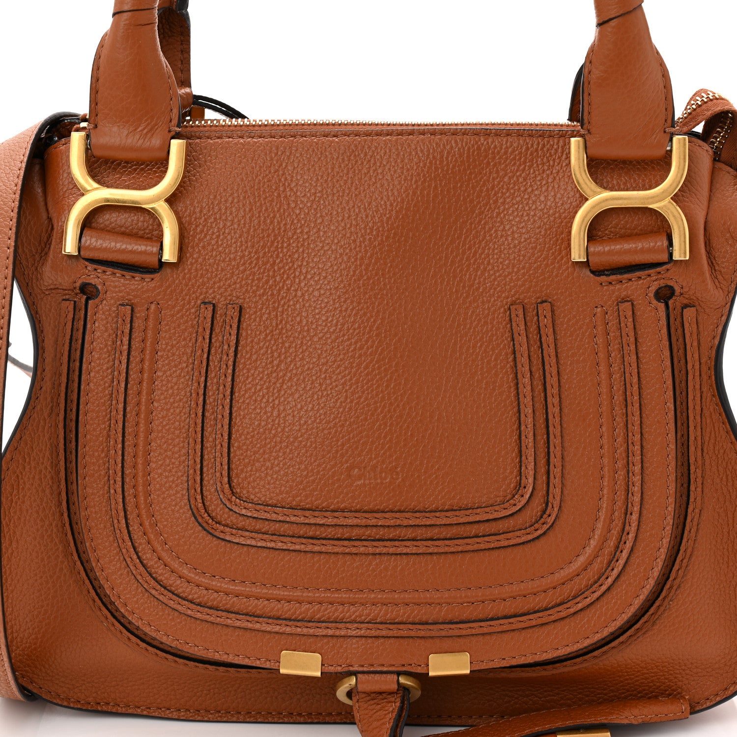 Chloe Calfskin Small Marcie Satchel Tan 8 of 11