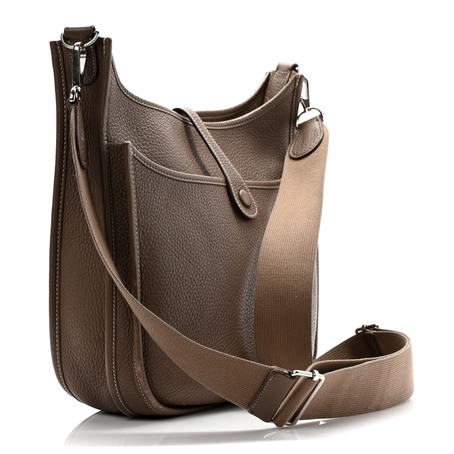 Hermes Taurillon Clemence Evelyne III PM Etoupe 2 of 9