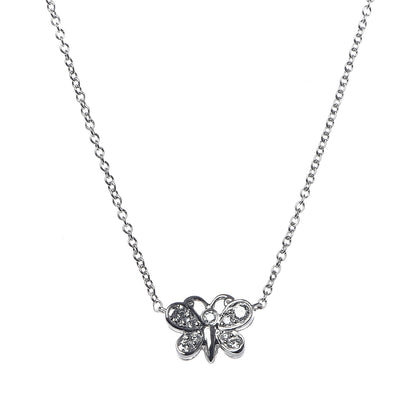 Tiffany Platinum Diamond Small Enchant Butterfly Pendant Necklace 4 of 7