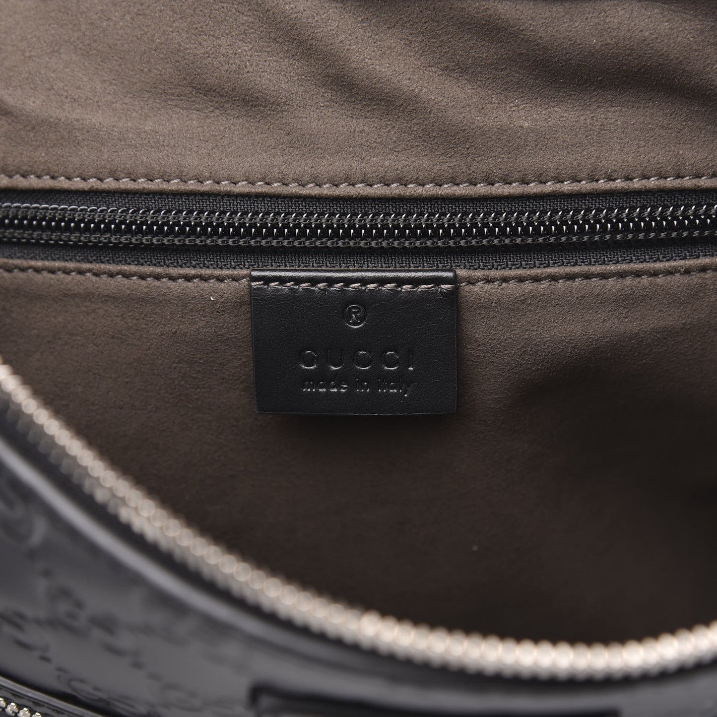 Guccissima Signature Medium Flat Messenger Bag Black