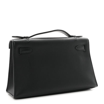 Hermes Swift Kelly Pochette Clutch Black 3 of 11