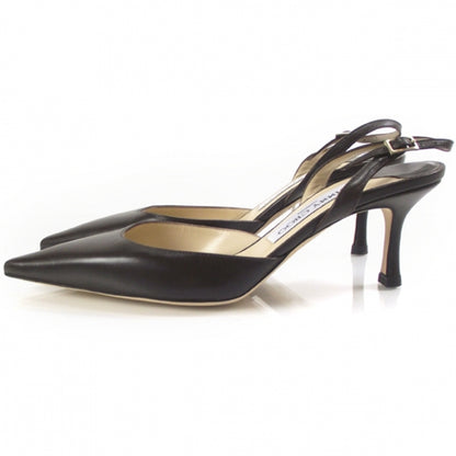 Jimmy Choo Leather Slingback Pumps 36.5 Brown 2 of 6