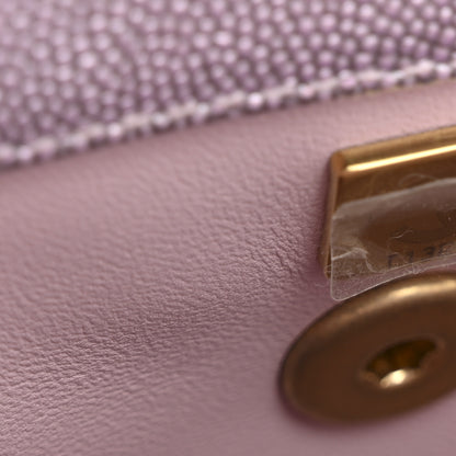 Chanel Metallic Caviar Quilted Mini Coco Handle Flap Light Pink 7 of 13