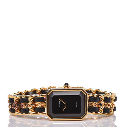 Chanel Stainless Steel Lambskin 20mm Chain Premiere Quartz Watch Gold L 3 of 7