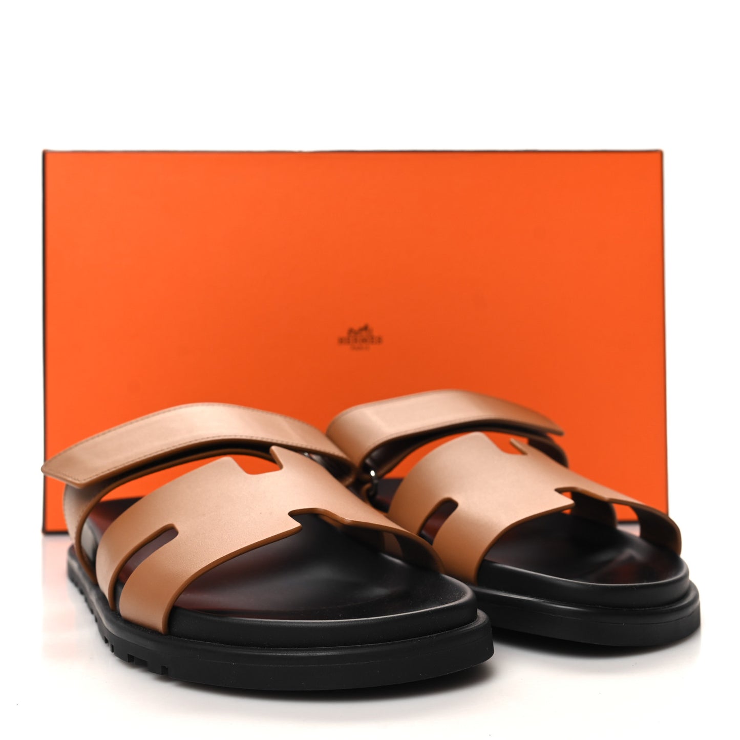 Calfskin Mens Chypre Sandals 40.5 Naturel