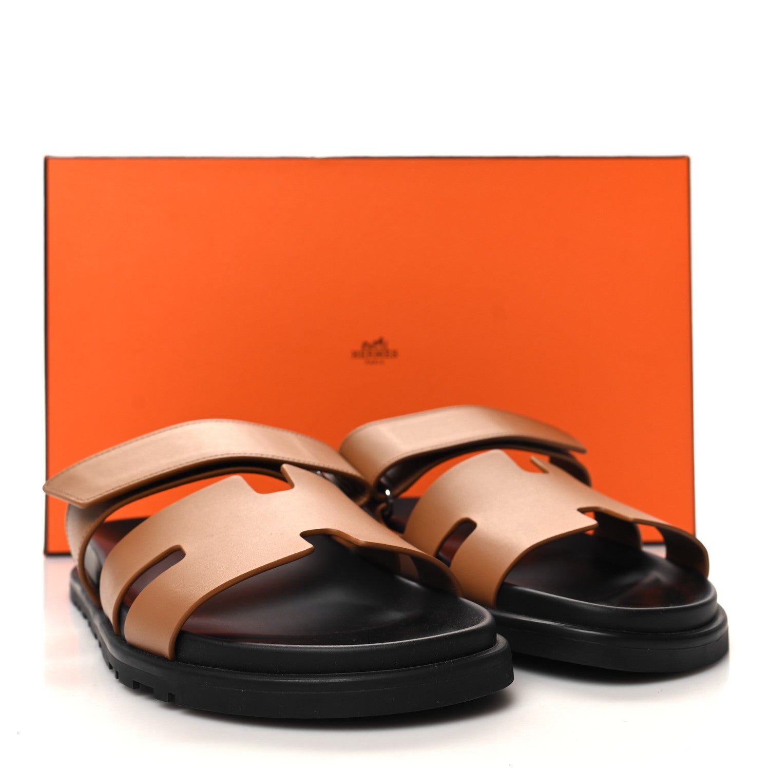 Hermes Calfskin Mens Chypre Sandals 40.5 Naturel 9 of 9