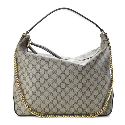 Gucci GG Supreme Monogram Large Linea A Hobo Light Brown 1 of 8