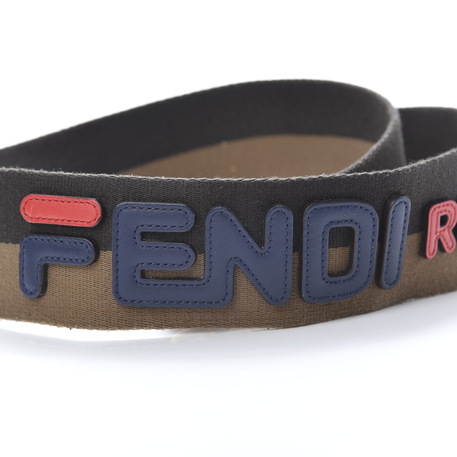 Fendi X FILA Canvas Calfskin Mania Strap You Brown 5 of 6