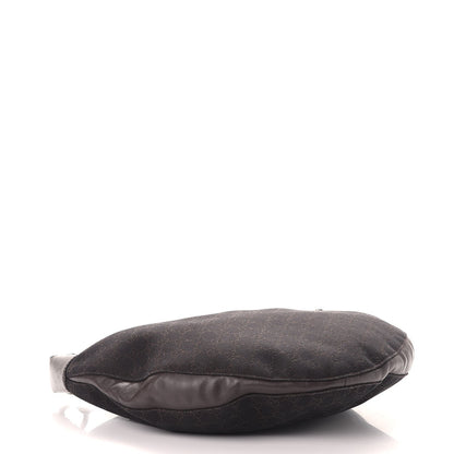 Gucci Denim Monogram Half Moon Hobo Dark Brown 4 of 13