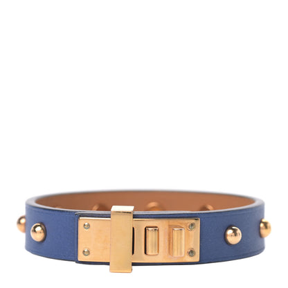 Hermes Swift Mini Dog Clous Ronds Bracelet T2 Bleu Brighton 1 of 6