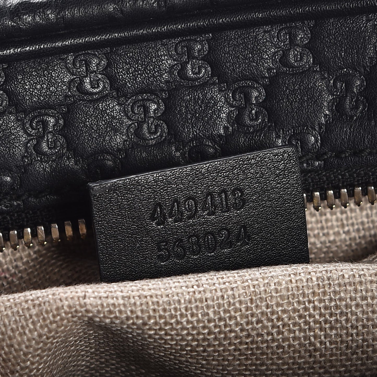 Microguccissima Mini Bree Messenger Bag Black