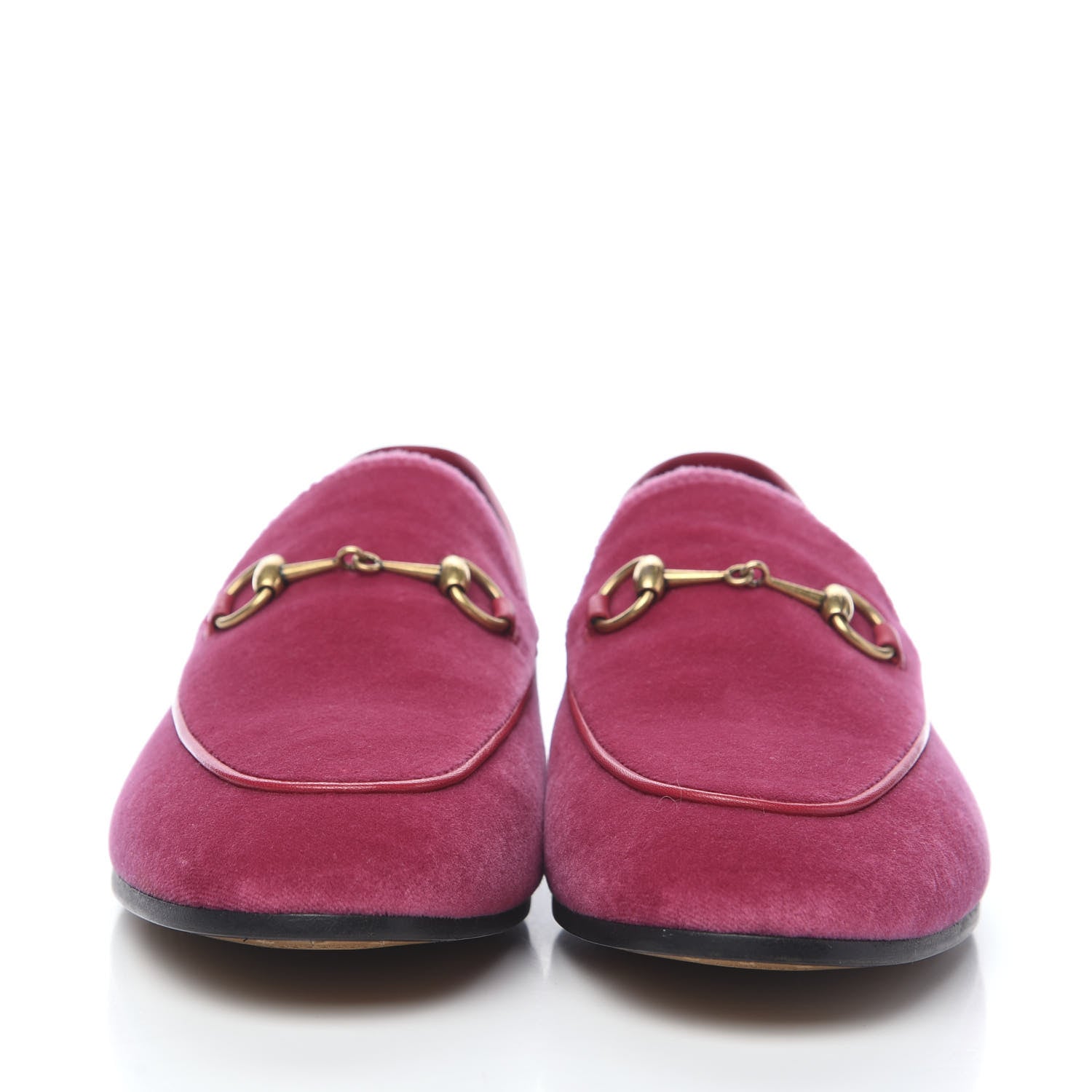 Gucci Velvet Horsebit Womens Jordaan Loafers 39 Light Raspberry Rose 2 of 9
