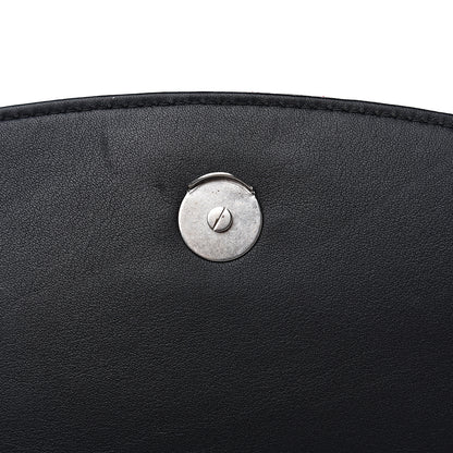 Balenciaga Calfskin Charms Logo Matelasse M BB Round Shoulder Bag Black Blue 9 of 11