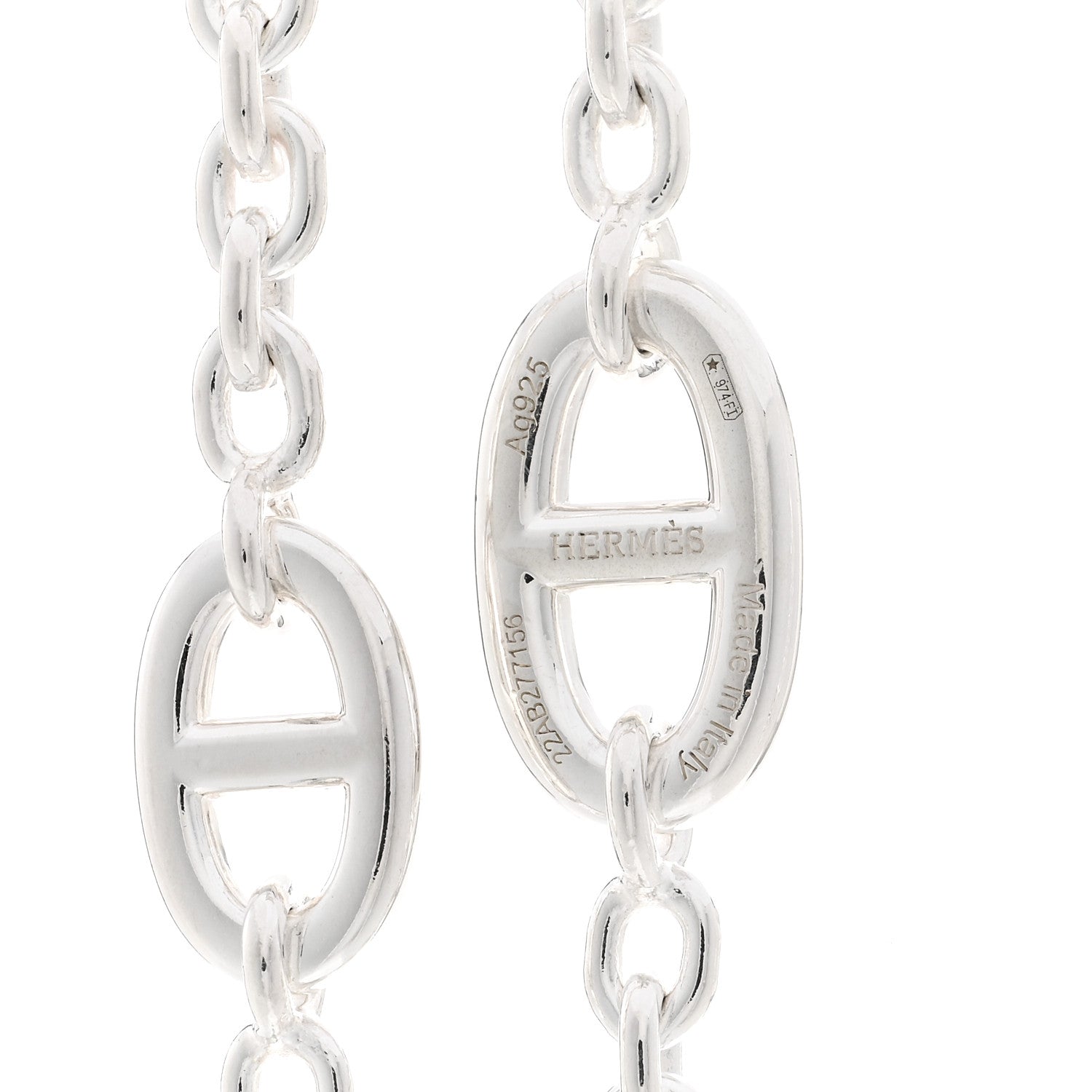 Hermes Sterling Silver Farandole Necklace 160 4 of 5