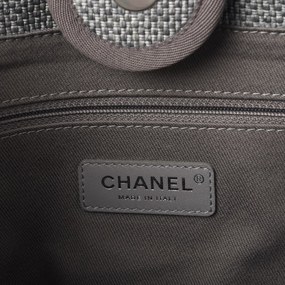 Chanel Canvas Small Deauville Tote Grey 6 of 7