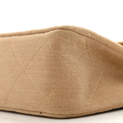 Chanel Jersey Quilted Medium Single Flap Beige 10 of 15