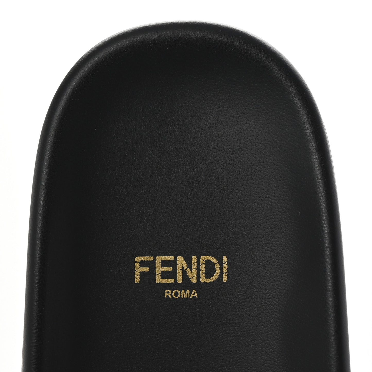 Satin FF Fendi Feel Slide Sandals 41 Tobacco Black