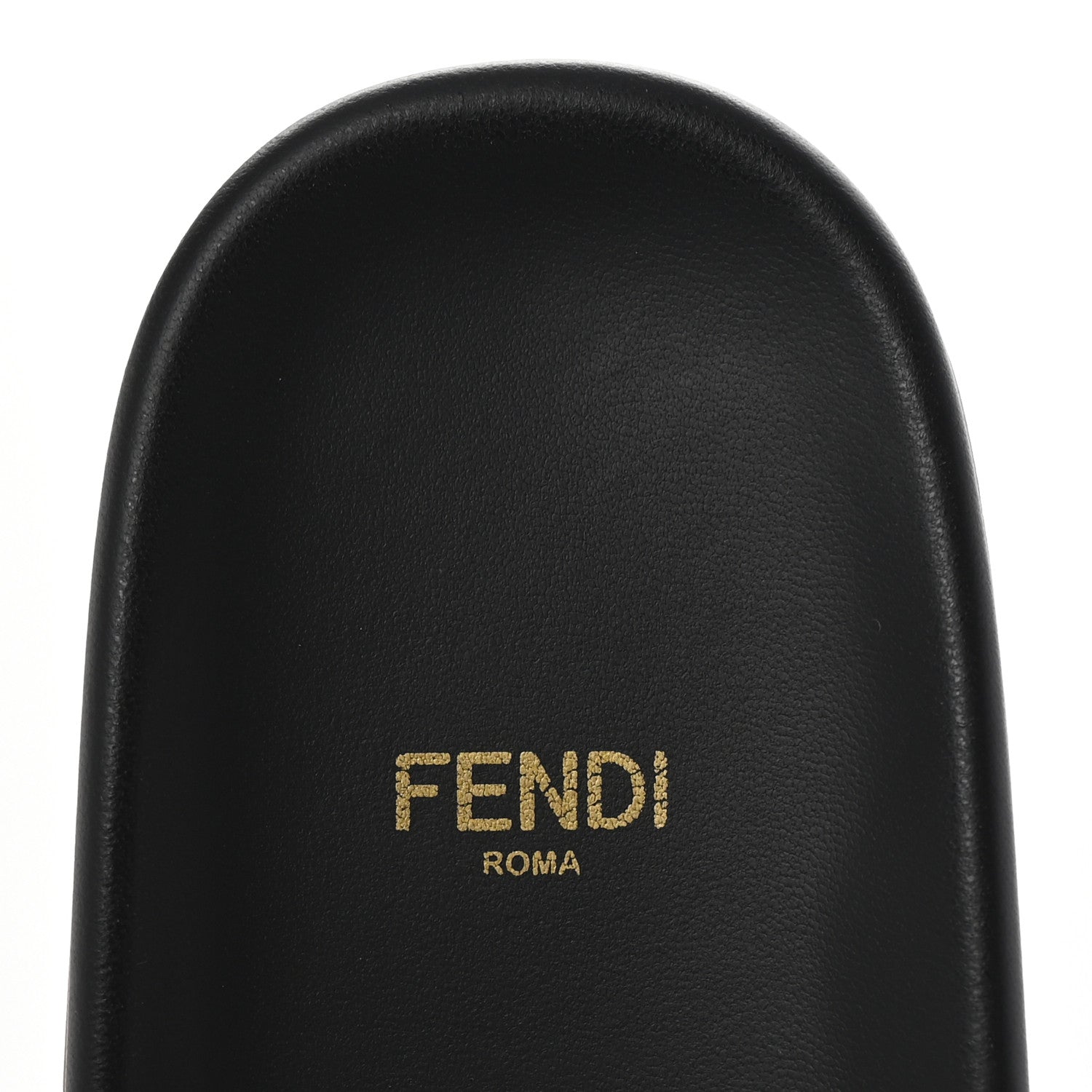 Fendi Satin FF Fendi Feel Slide Sandals 41 Tobacco Black 7 of 11