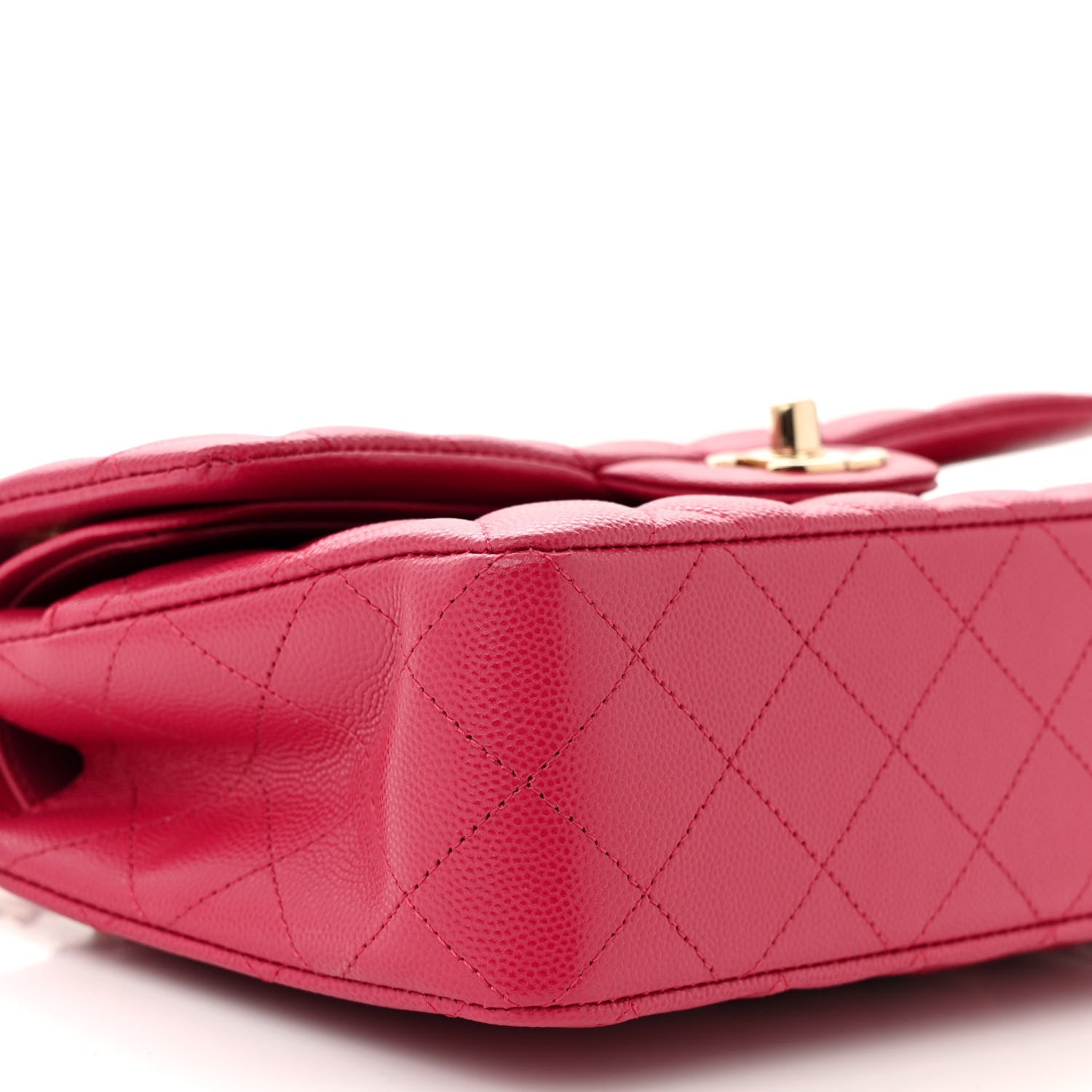 Chanel Caviar Quilted Small Double Flap Fuchsia 9 of 11