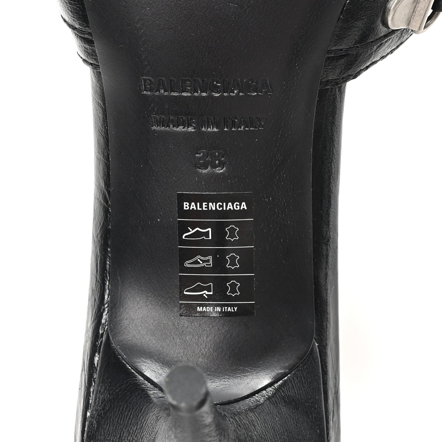 Balenciaga Agneau Arena Cagole Bow 70mm Sandals 38 Black 7 of 10