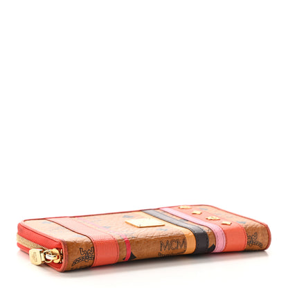 MCM Visetos Striped Zip Around Wallet Cognac 4 of 16