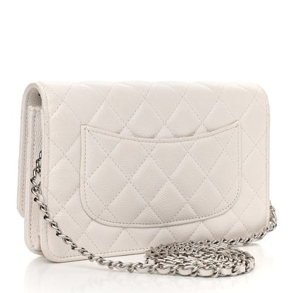 Chanel Caviar Quilted Wallet On Chain WOC White 3 of 14