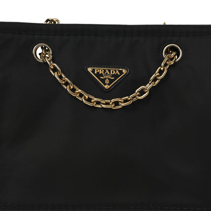 Prada Tessuto Nylon Chain Shoulder Bag Black 8 of 10