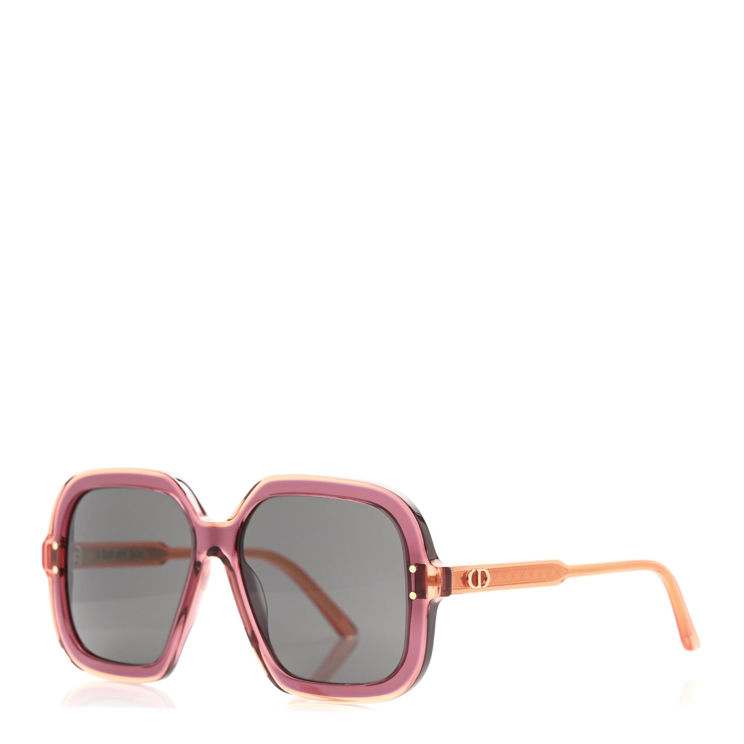 Acetate Cannage DiorHighlight S1I Square Sunglasses Red