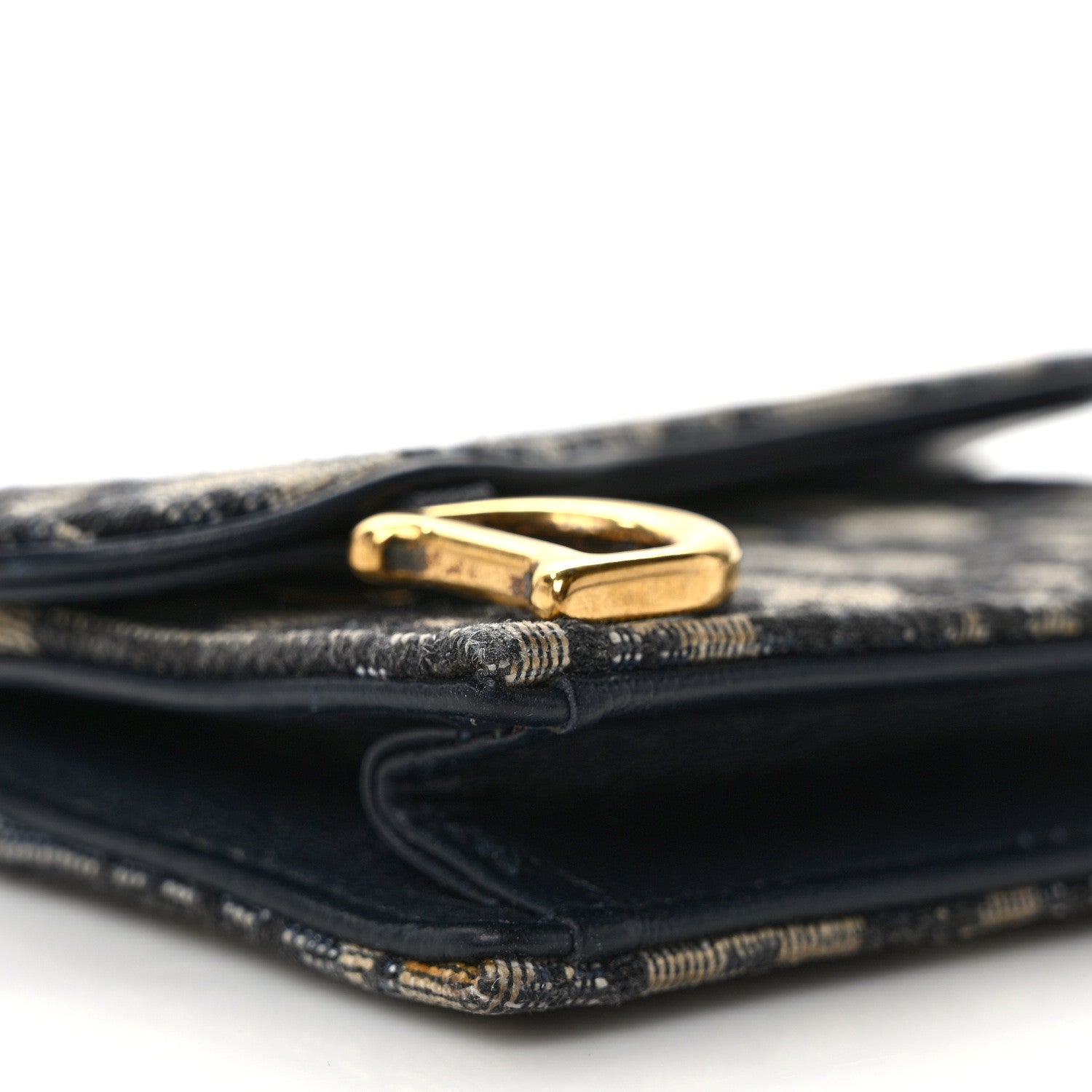 Christian Dior Oblique Saddle Card Holder Blue 8 of 11