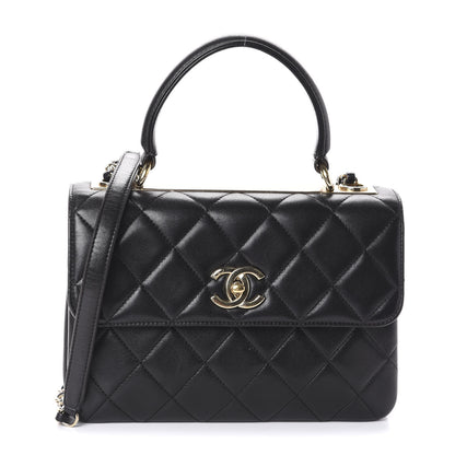 Chanel Lambskin Quilted Small Trendy CC Dual Handle Flap Bag Black 1 of 11